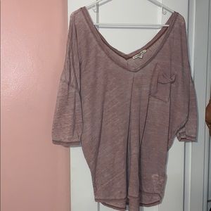 Express off the shoulder quarter sleeve tee